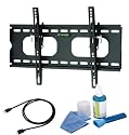 Low Profile tilting 38mm Wall Mount Black Bracket fits SONY KDL-37V5810 37 inch LCD TV Flat Panel HD Ready Screen comes with a FREE GOLD HDMI CABLE AND SCREEN CLEANING KIT