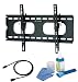 Low Profile tilting 38mm Wall Mount Black Bracket fits HITACHI L32VC04 32 inch LCD TV Flat Panel HD Ready Screen comes with a FREE GOLD HDMI CABLE AND SCREEN CLEANING KIT