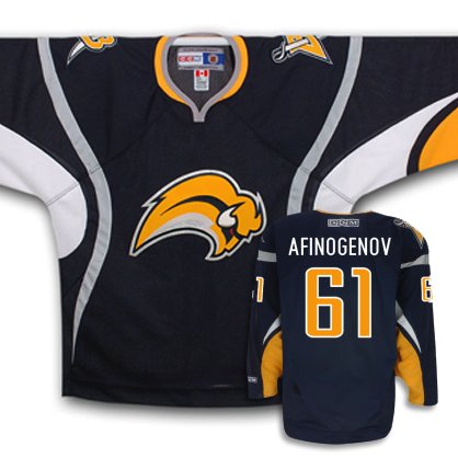 Buy AFINOGENOV #61 Buffalo Sabres CCM 550 Series Replica NHL Hockey Jersey (NHLPA Certified Custom Sewn...