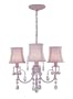 Lite Source LS-19528PINK Sofie Three Lite Chandelier, Pink with Crystal And Pink Shade