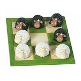 Something Different - Noughts and Crosses Game and attractive ornament, Black Vs White Sheep (8 variations to chose from)