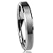 Prime Pristine Titanium Wedding Band Ring for Women Beveled Edges Brushed Ring for Woman SZ: 7.5