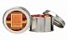 Baby Keepsake: Orange Circles and Stripes Design Personalized Jelly Bean Tin - Unasse (Set of 24)