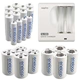 41toZHozH6L. SL160  Sanyo Eneloop Ni MH Pre Charged Rechargeable Battery Pack with Quick Charger