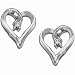 14kt White Gold Arty Heart Shaped Diamond Earrings