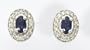 Oval Sapphire and Diamond Earrings