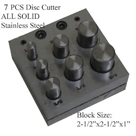 7 PCS Disc Cutter Metal Hole Puncher Jewelry Craft by Generic