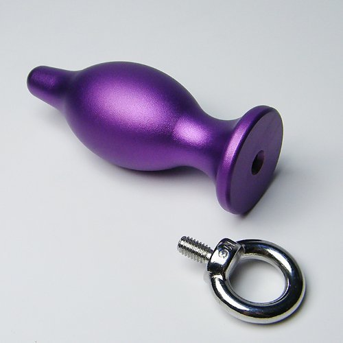 Starscream201311® 3 Color Solid Aluminum Metal Plated Plug Butt Anal Sex Y Toy Stopper Insert (M, Purple)