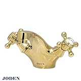 【JODEN】クロスバードCH（ブラス）　洗面用2ハンドル ワンホール混合栓 クラシック蛇口 2PCMG
