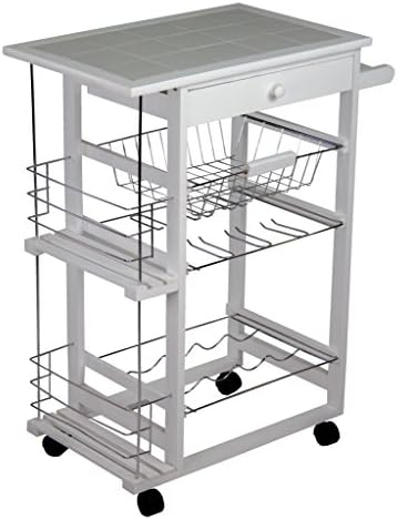 NORDIC SUNRISE Rolling Bar with Wine Racks