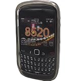 PREMIUM BLACK WAVE SOFT CRYSTAL SKIN GEL COVER CASE FOR BLACKBERRY CURVE 8520 8530 TIGHT FIT