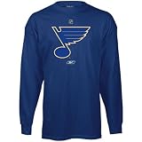Reebok St Louis Blues Navy Blue Primary Logo Long Sleeve T-shirt
