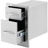 Cal Flame Stainless Steel 2 Drawer Storage