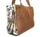 Ascot Picnic Rug - Autumn Check with a Brown Faux Suede Carrier and Waterproof Backing