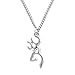 CharmSStory Deer Silver Buck Necklace Pendants