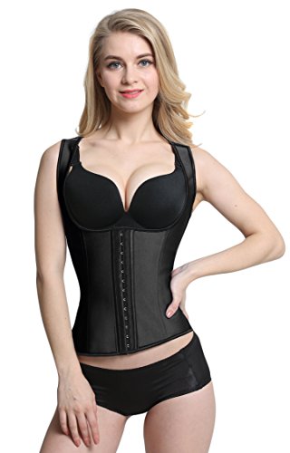 Corset Outlet Steel Boned Latex Waist Trainer (Vest) Corset Tummy Tuck Body Shaper
