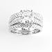 Sterling Silver High Quality Shimmering 2 Karat Round Brilliant Cubic Zirconia Couple Ring size 7 (Free GIFTBOX+SHIP)