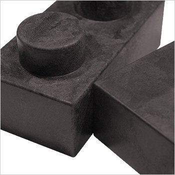 軽量プラスチックレンガ　レンブロック(ブラック)／凸凹12ヶset