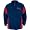 New York Giants Blue Gridiron 1/4 Zip Mock Neck Fleece Jacket - Large