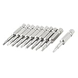 uxcell トライアングルドライバービット　手工具の修理　トライアングル・磁気チップドライバービット　10個入り