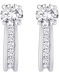 10K White Gold 1/4 ct. Diamond Earring Jackets