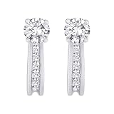 10K White Gold 1/4 ct. Diamond Earring Jackets