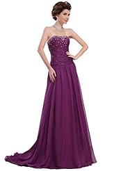 Strapless Chiffon Evening Dress/Bridesmaid Dress 