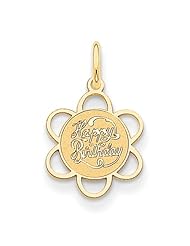 14K Yellow Gold Happy Birthday Charm