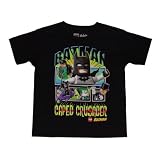 Lego Batman The Caped Crusader Boys Character T-shirt (L (7), Black)