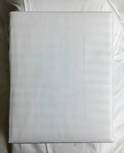 Spectacular Linen Striped Sheet Set 4PC- Queen, White