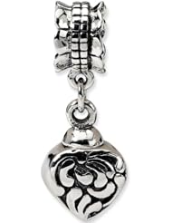 Reflection Beads Silver Heart Remembrance Ash Dangle