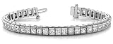 Ladies 6Ct Princess Cut Diamond Tennis Bracelet