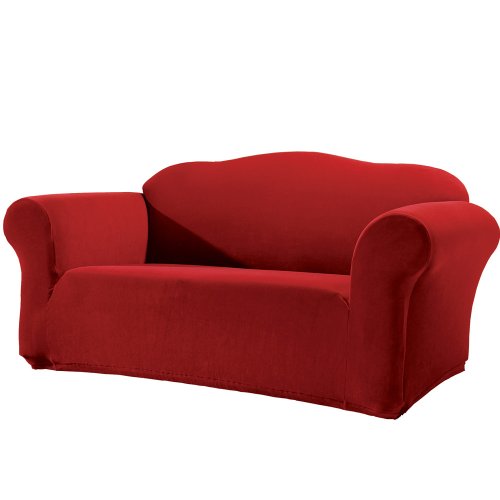 Stretch Pearson Slipcover Collection - Crimson Red