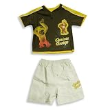 Curious George - Toddler Boys Short Sleeve Short Set, Brown, Tan