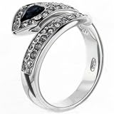 Sterling Silver Pear Cut Sapphire Cz Twist Wrap Cluster Ring
