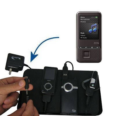 Gomadic Universal Charging Station for the Creative ZEN Style 100 and many other mobile devices - 2nd Generation Design - uses Gomadic TipExchange Technology - 4 tips included