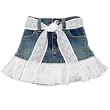 eyelet denim skort