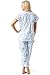 Casual Nights Women's Sleepwear Floral Top & Capri Pants Pajama Set Shirt with Printed Bottom Pjs