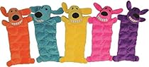 Multipet 12-Inch Squeaker Mat Soft Plush Dog Toy with 13 Squeakers, Colors may vary
