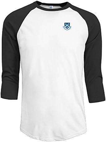 LBGN Men's 3/4 Sleeve 100% Cotton Baseball Columbia Logo Tee Sport Black M