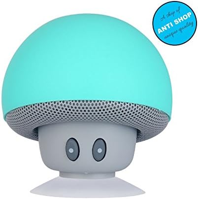 ANTI, Mushroom Mini Portable Wireless Bluetooth Speaker with Suction Cup, adheres on the Back of the Phone and built-in Li-Ion Battery for computer, iPhone, iPad, Samsung Galaxy and More (Green)
