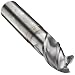 Niagara Cutter AN345R Carbide End Mill with Wiper Flat for Aluminum, Extended Reach (Neck Style), TiCN Coated, 3 Flutes, Radiused-Corner End
