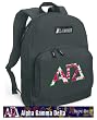 Alpha Gamma Delta Backpack Black Alpha Gamma for Travel or School Bags - BEST QUALITY Unique Gifts For Boys, Girls, Adults, College Students, Men or Ladies