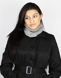 Handmade Lightweight Alpaca Natural Fiber Neckwarmer - Cottage Gray II (100% Knitted By Hand)