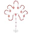 Seven Joys of Mary Crown Rosary with Holy Spirit medals and glass beads.