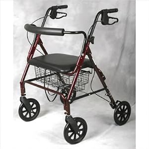 Medline Bariatric Rollator Walker/Seat 400 lb Capacity