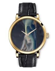 SPRAWL Aanalog Fashion Series Gold Ladies Watches of Genuine Black Leather Strap,Unique Wrist Watch for Women Girls Designed with Silk bars