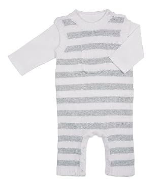 Striped Knitted Dungarees Set 0-3months
