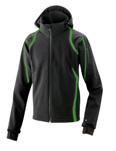 ERIMA Kinder Softshell Tec Jacke Active Wear, schwarz/green, 164, 906004