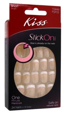 Kiss Stick On Nails French Demure Short Length